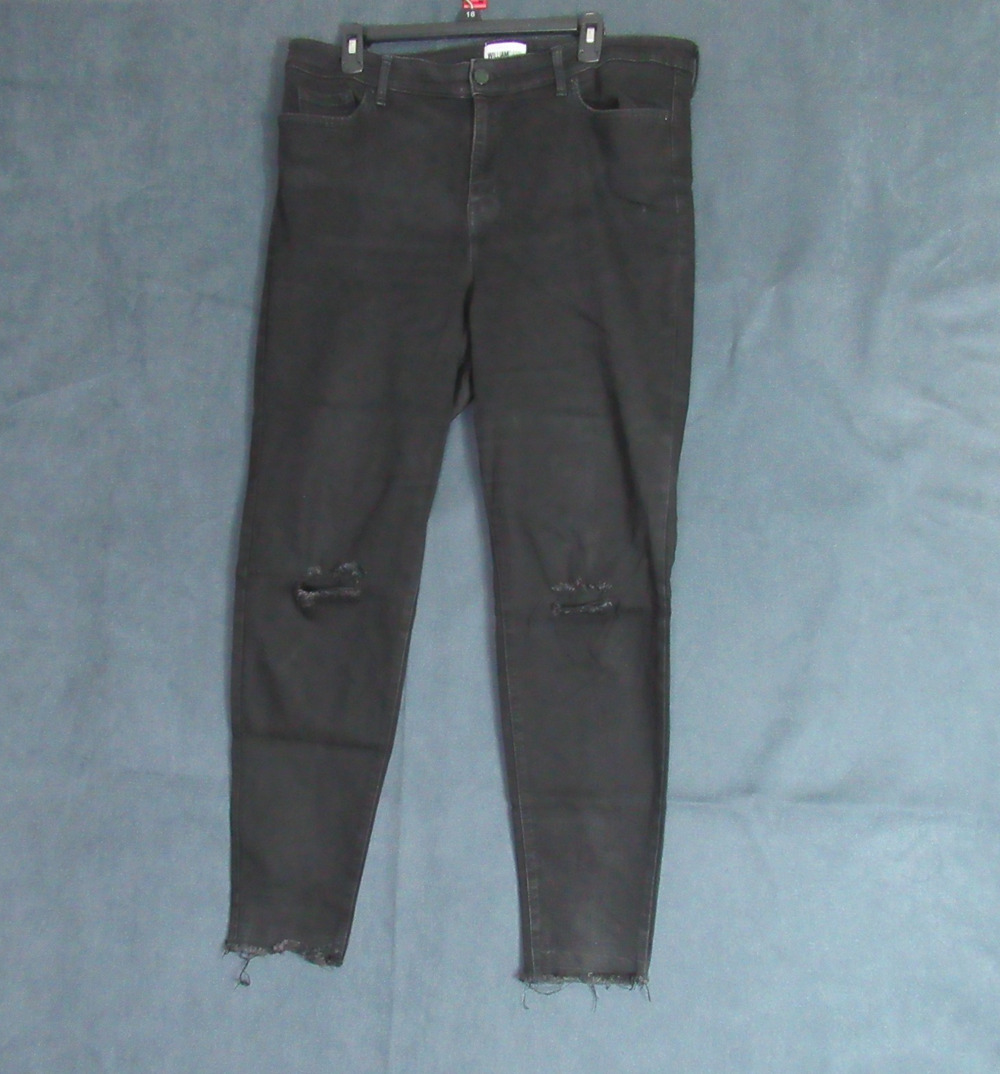 William Rast Jeans Womens Size 34 Black Sculpted High Rise Distressed Streetwear